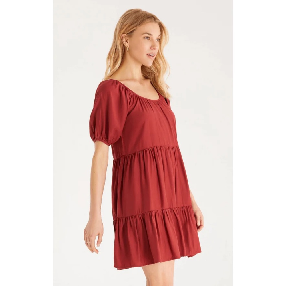 Z-SUPPLY Kylie Tiered Mini Dress in Red